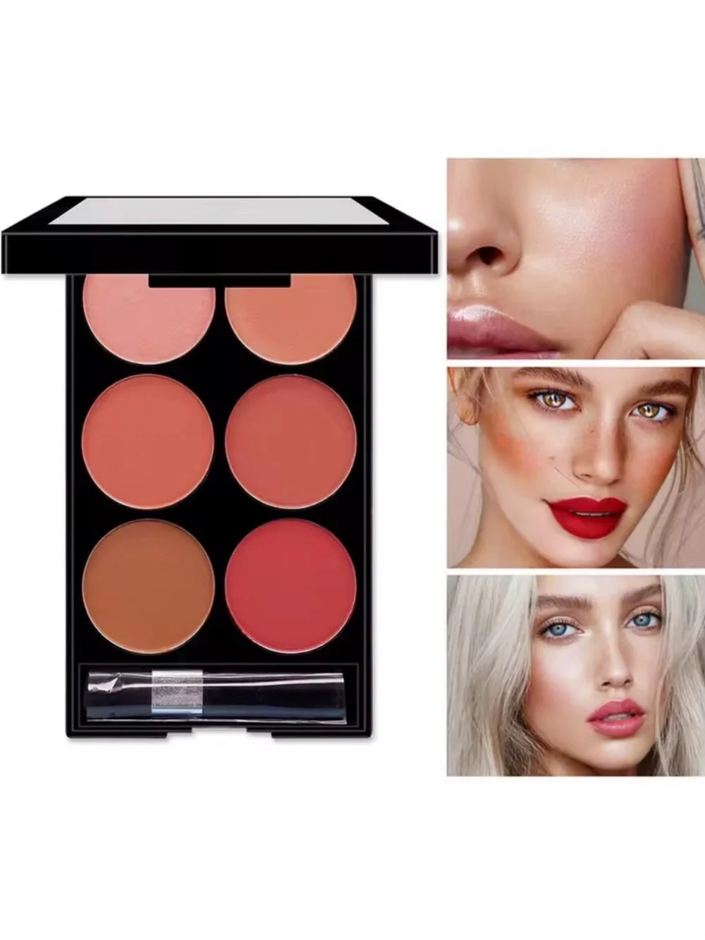 Eyeshadows & Blush Palette — Peach & Coral Tones